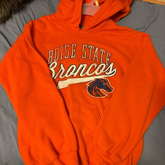 vintage boise state sweatshirt Hoodie Small Orange MV Sports NWOT Broncos - Picture 4 of 13